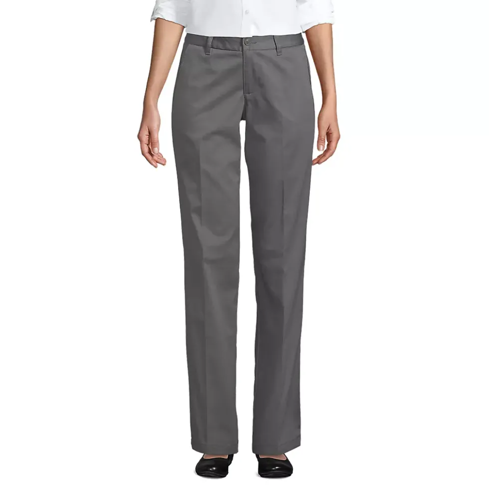 Women's Plain Front Blend Chino Pants