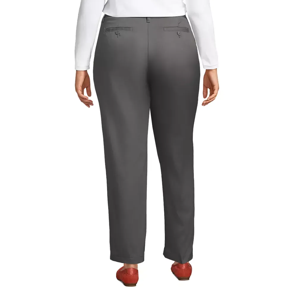 Women's Plain Front Blend Chino Pants