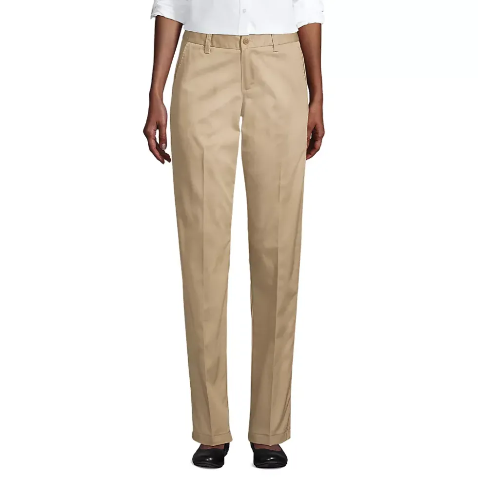 Women's Plain Front Blend Chino Pants