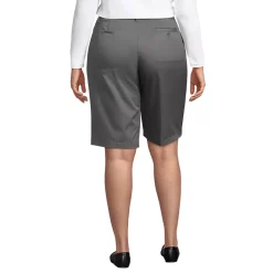 Women's Plain Front Blend Chino Shorts