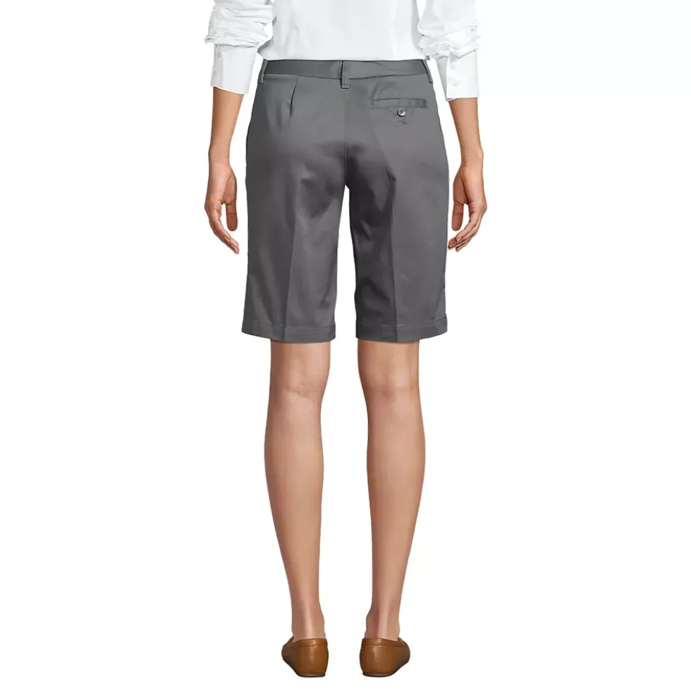 Women's Plain Front Blend Chino Shorts