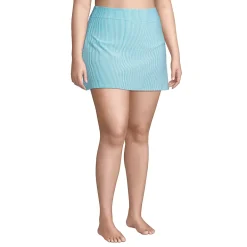 Women's Plus Size Chlorine Resistant Swim Skirt Swim Bottoms Seersucker