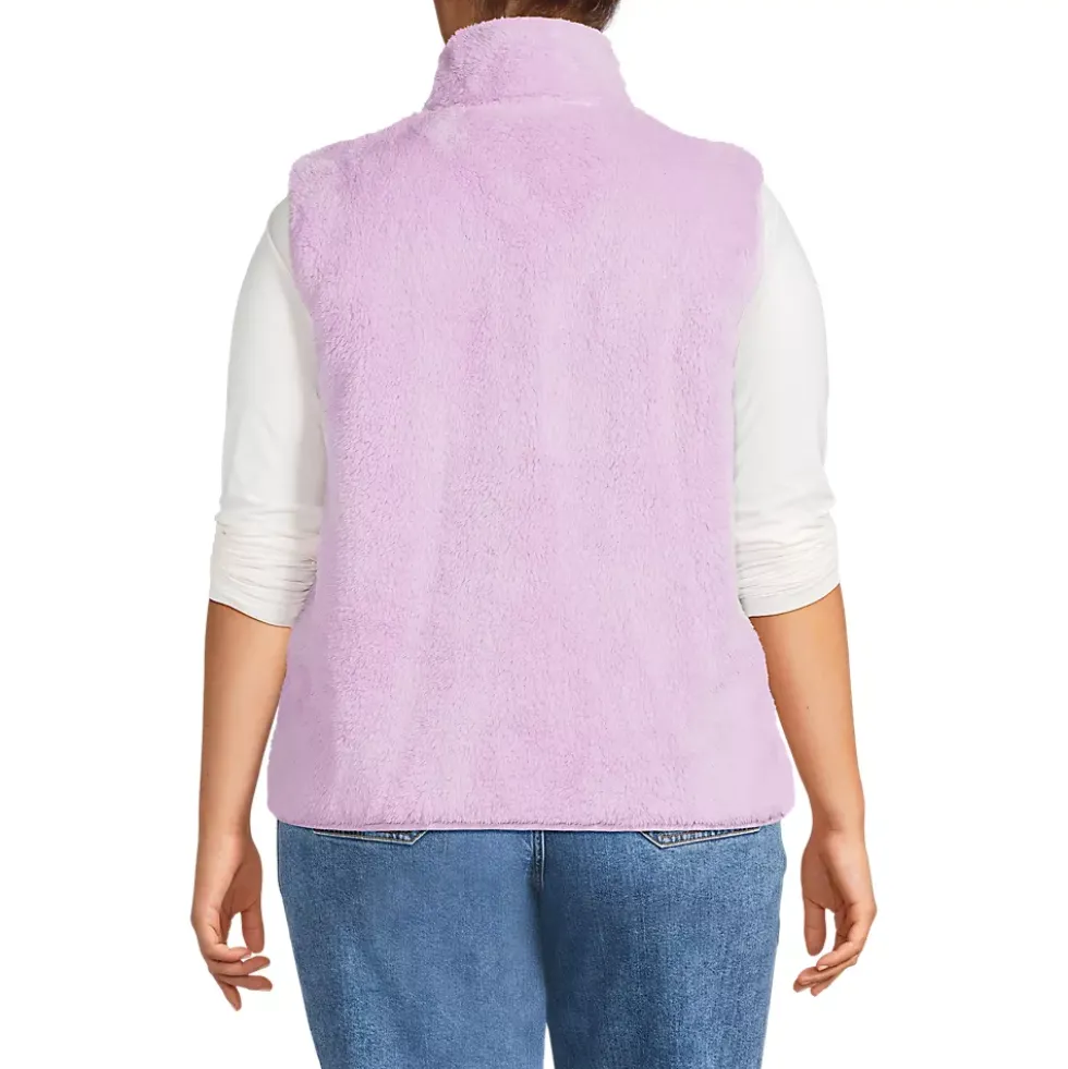 Women's Plus Size Cozy Sherpa Fleece Vest
