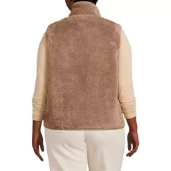 Women's Plus Size Cozy Sherpa Fleece Vest
