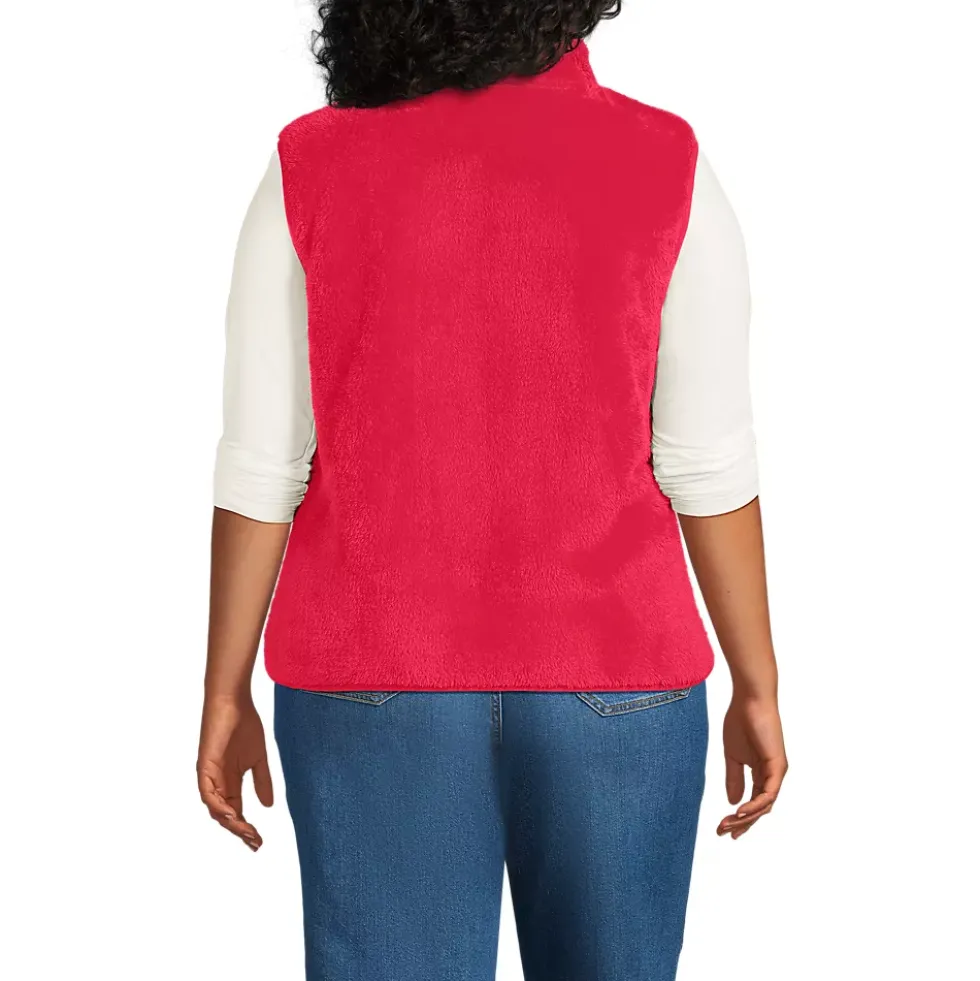 Women's Plus Size Cozy Sherpa Fleece Vest
