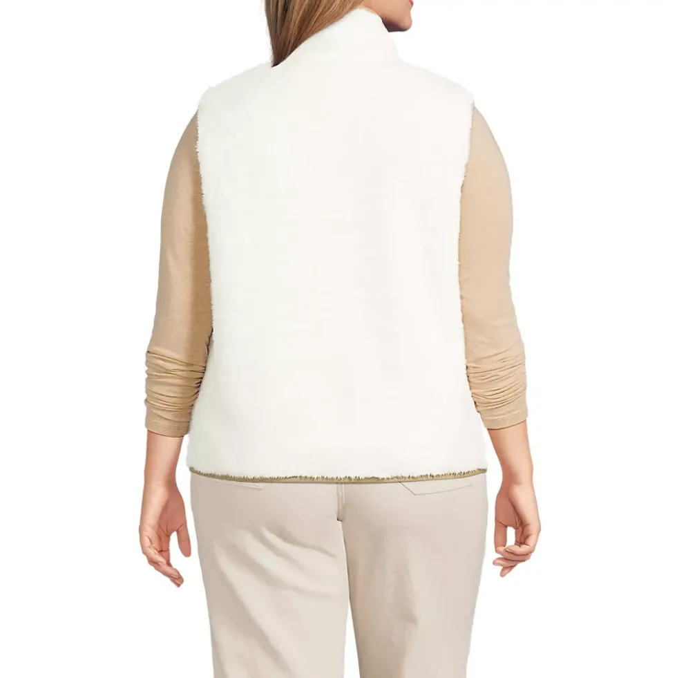 Women's Plus Size Cozy Sherpa Fleece Vest