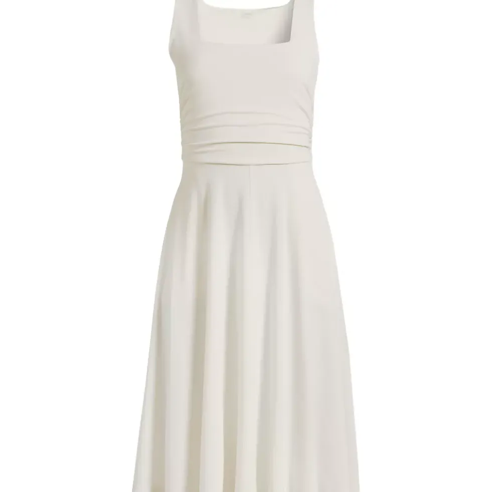 Women's Plus Size Cupro Fit and Flare Sleeveless Dress