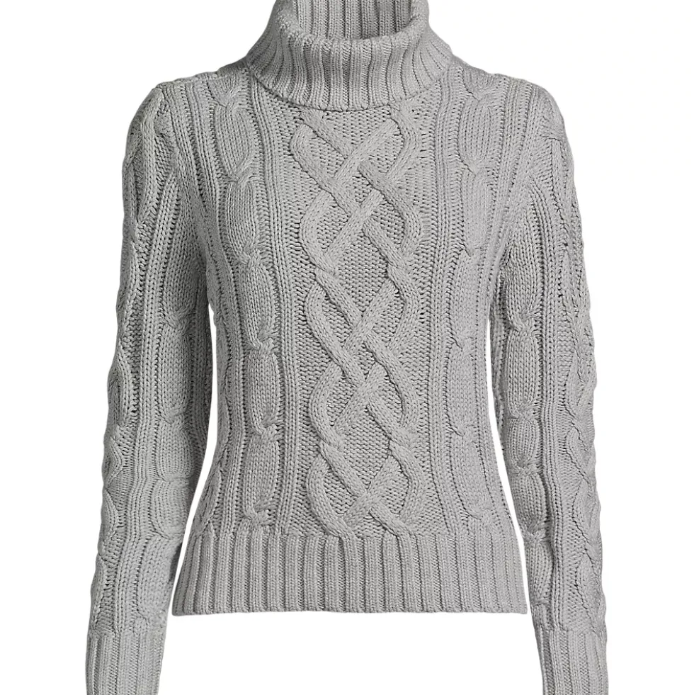 Women's Plus Size Drifter Cable Turtleneck Sweater