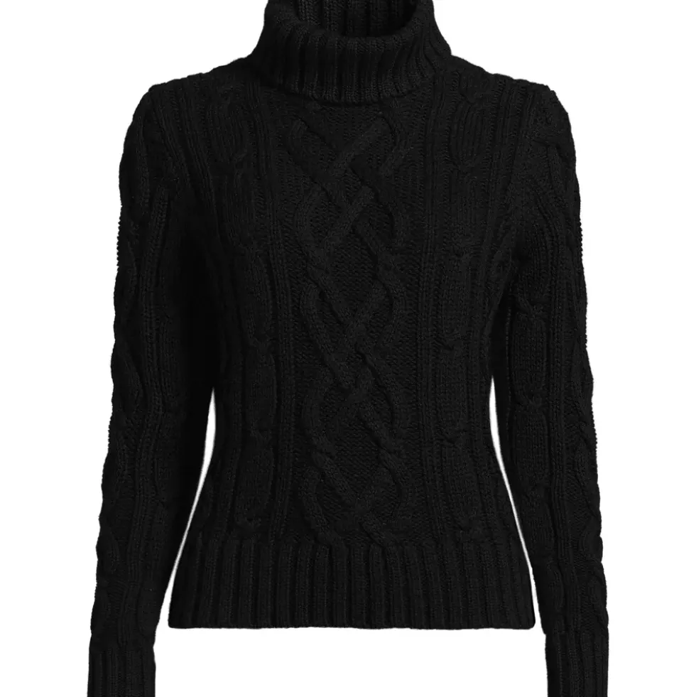 Women's Plus Size Drifter Cable Turtleneck Sweater