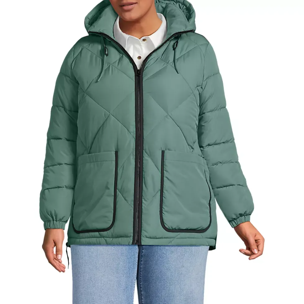 Women's Plus Size FeatherFree Insulated Diamond Quilted Jacket