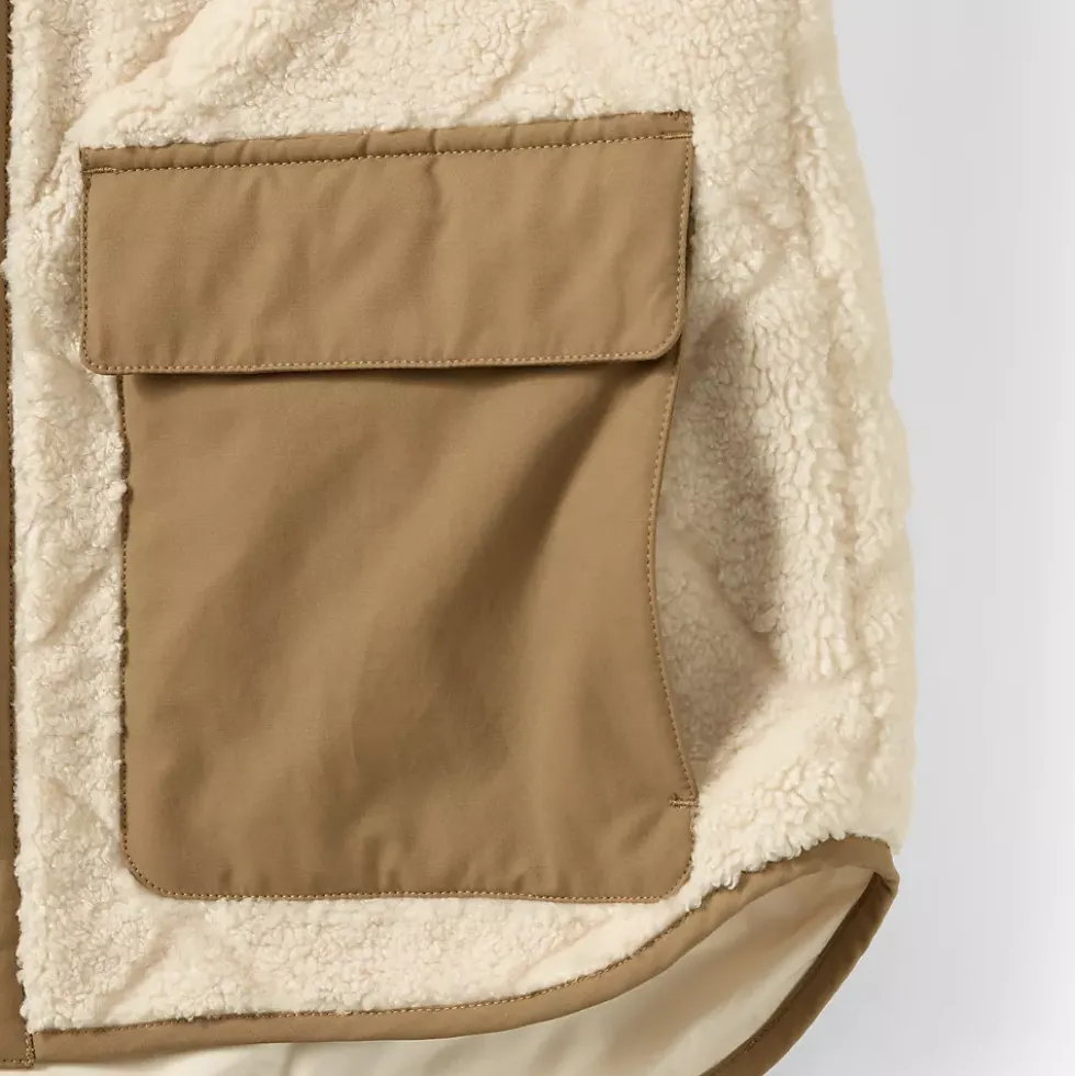Women's Plus Size Fleece Sherpa Quilted Jacket
