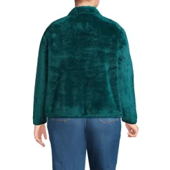 Women's Plus Size Half Zip Cozy Sherpa Fleece Pullover