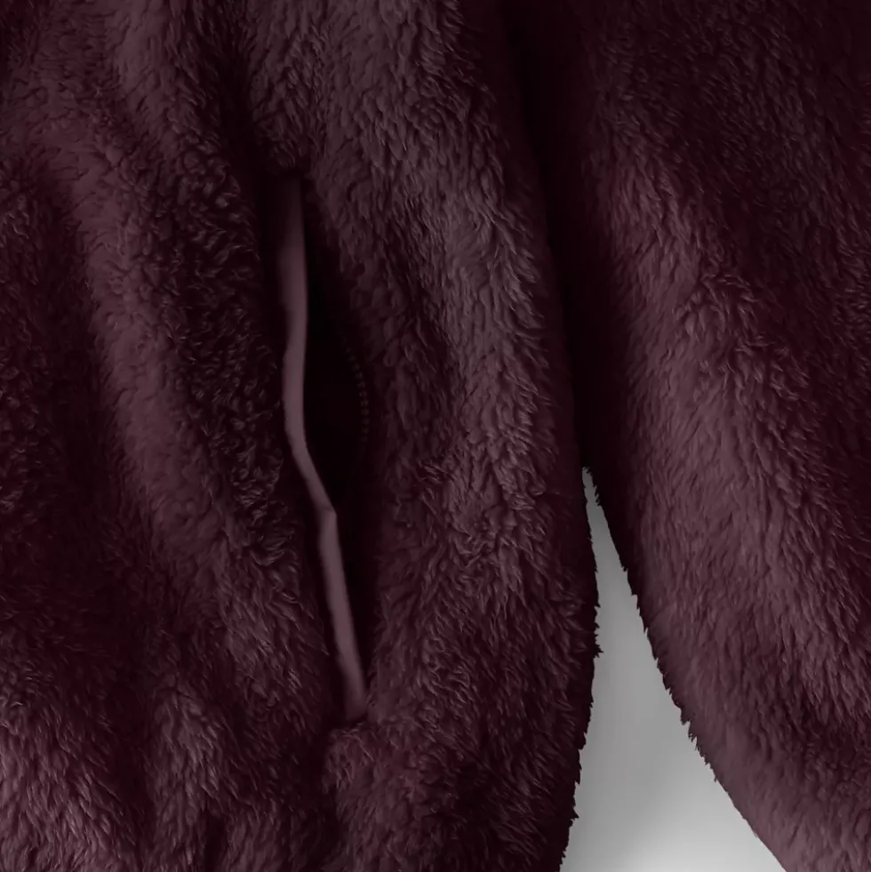 Women's Plus Size Half Zip Cozy Sherpa Fleece Pullover
