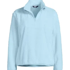 Women's Plus Size Half Zip Cozy Sherpa Fleece Pullover