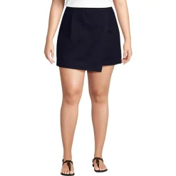 Women's Plus Size Lightweight Denim Above the Knee Skort