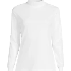 Women's Plus Size Long Sleeve Supima Mock Turtleneck