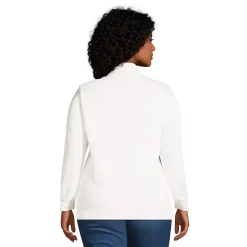 Women's Plus Size Long Sleeve Supima Mock Turtleneck