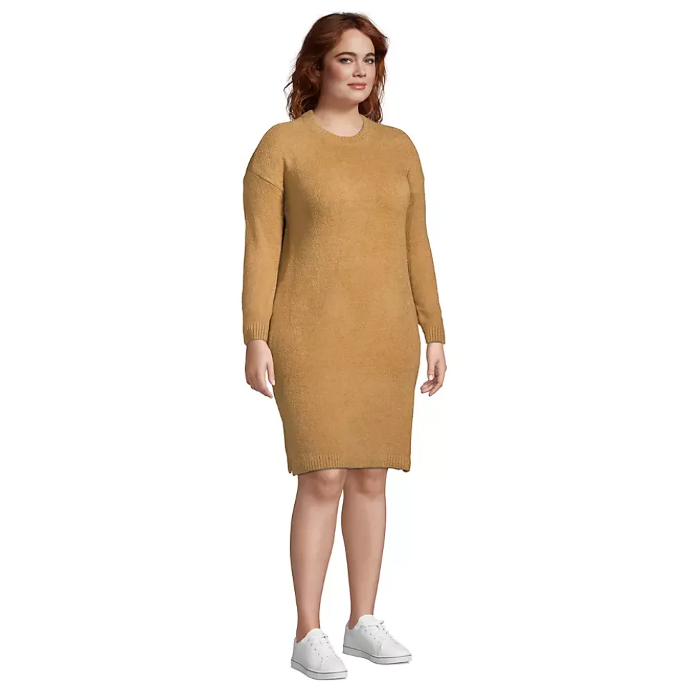 Women's Plus Size Lounge Crew Neck Dress Slounge