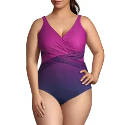 Women's Plus Size New SlenderSuit Wrap One Piece Swimsuit