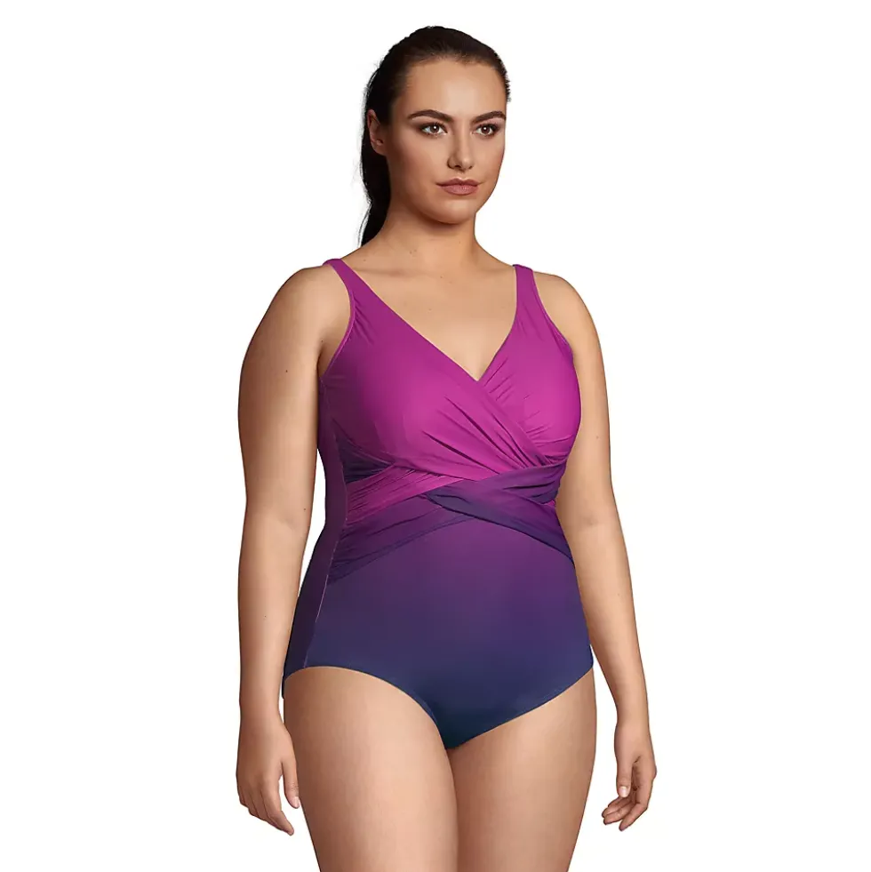 Women's Plus Size New SlenderSuit Wrap One Piece Swimsuit