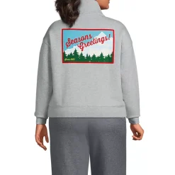 Women's Plus Size Relaxed Serious Sweats Long Sleeve 1/2 Zip Sweatshirt