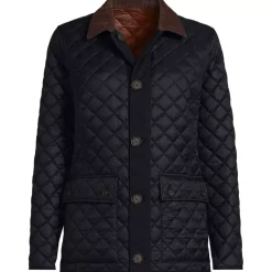 Women's Plus Size Reversible Barn Quilted Insulated Jacket