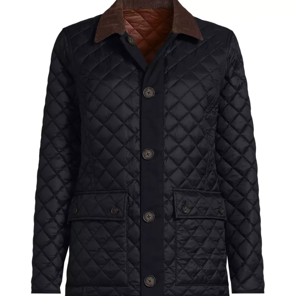 Women's Plus Size Reversible Barn Quilted Insulated Jacket