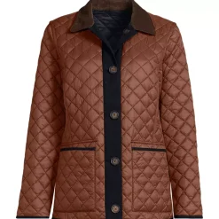Women's Plus Size Reversible Barn Quilted Insulated Jacket