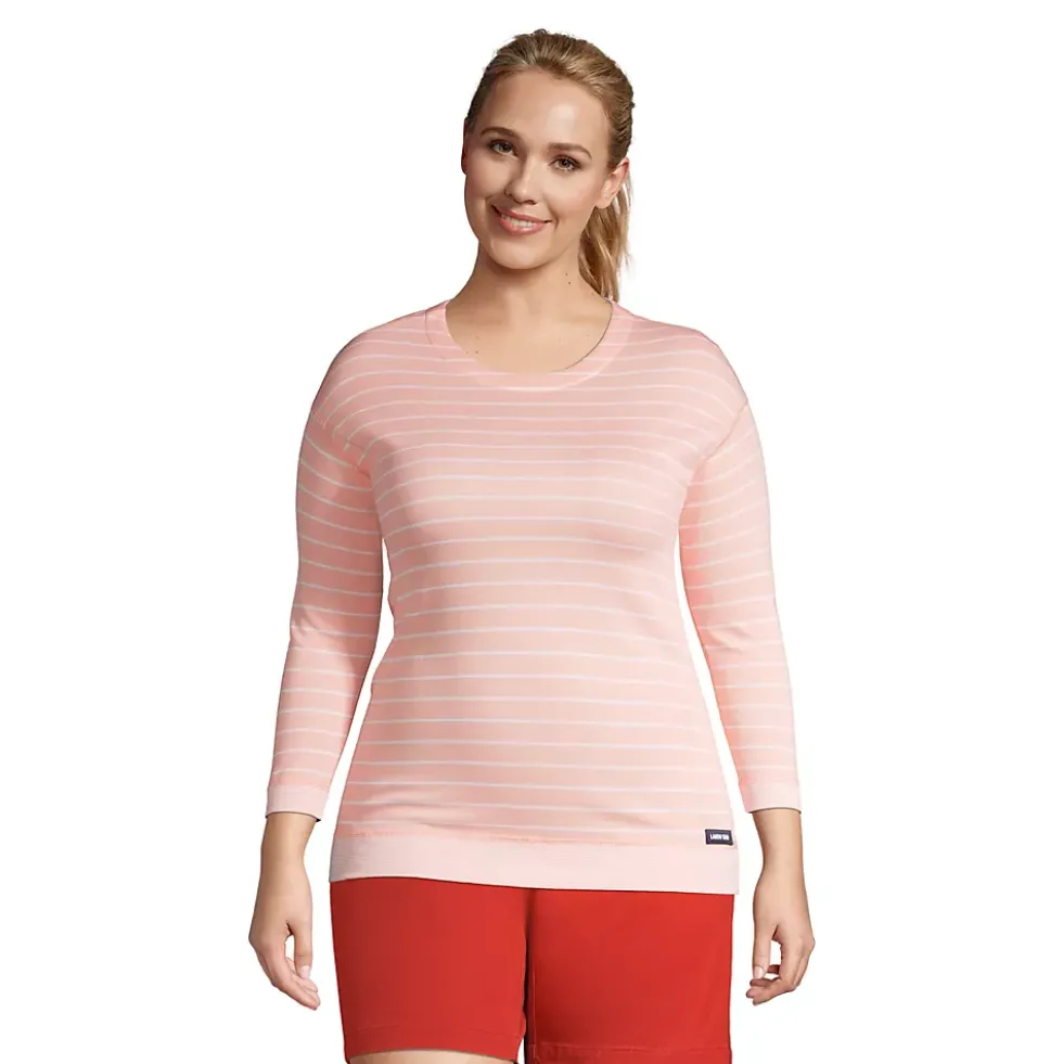 Women's Plus Size Reversible 3/4 Sleeve Top
