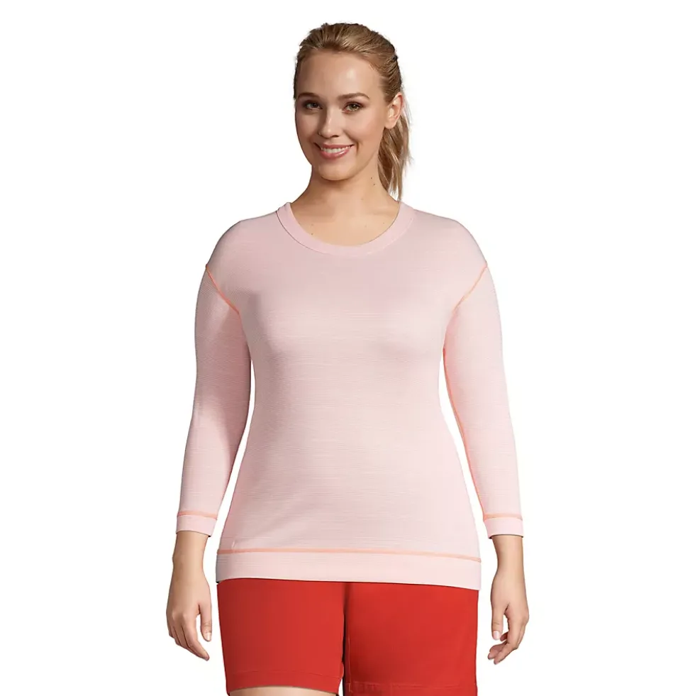 Women's Plus Size Reversible 3/4 Sleeve Top