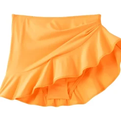 Women's Plus Size Ruffle Hem Mini Swim Skirt