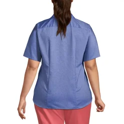 Women's Plus Size Short Sleeve Oxford Shirt