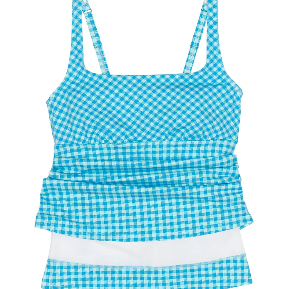 Women's Plus Size Square Neck Underwire Tankini Swimsuit Top