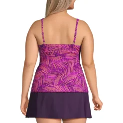 Women's Plus Size Sweetheart Wrap Underwire Tankini Top