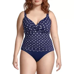 Women's Plus Size Sweetheart Wrap Underwire Tankini Top
