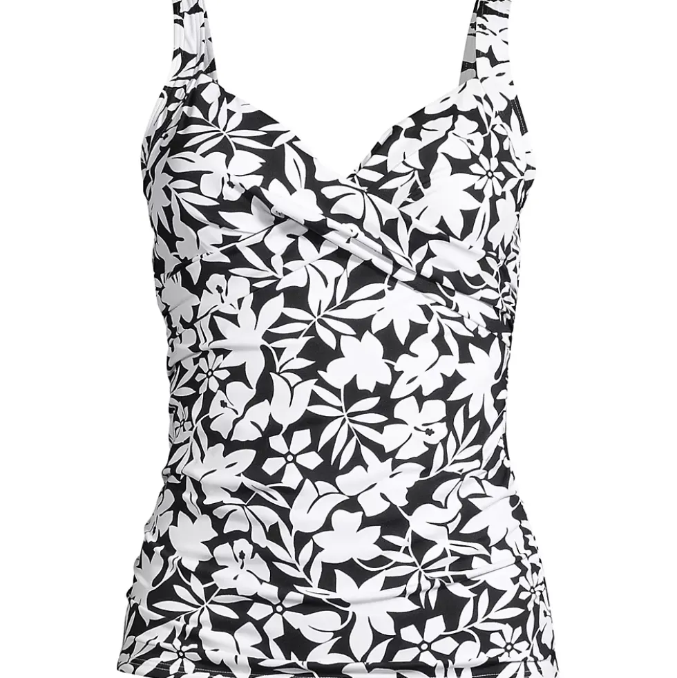 Women's Plus Size Sweetheart Wrap Underwire Tankini Top