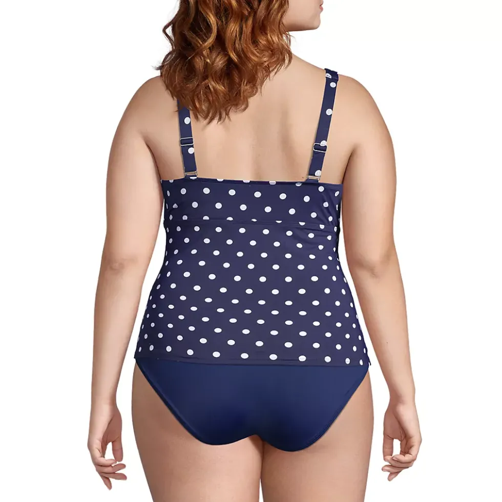 Women's Plus Size Sweetheart Wrap Underwire Tankini Top
