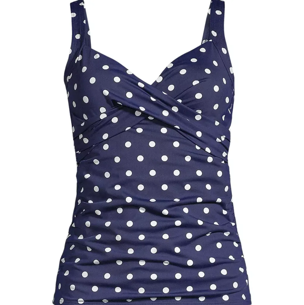 Women's Plus Size Sweetheart Wrap Underwire Tankini Top