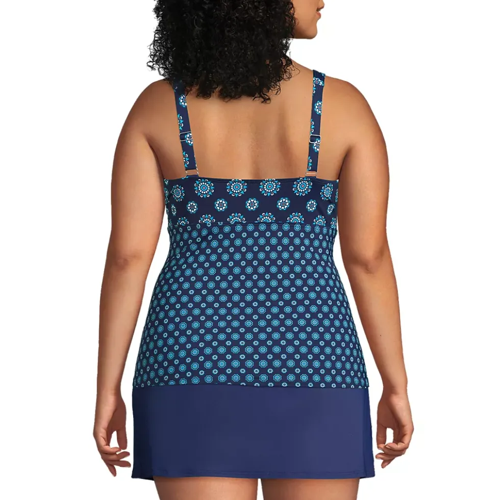 Women's Plus Size Sweetheart Wrap Underwire Tankini Top