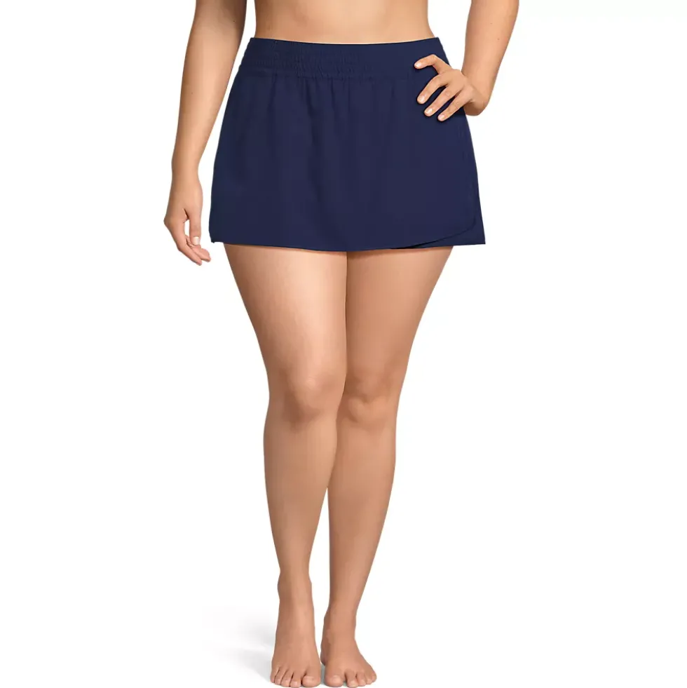 Women's Plus Size Tulip Hem Swim Skort