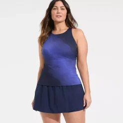 Women's Plus Size Tulip Hem Swim Skort