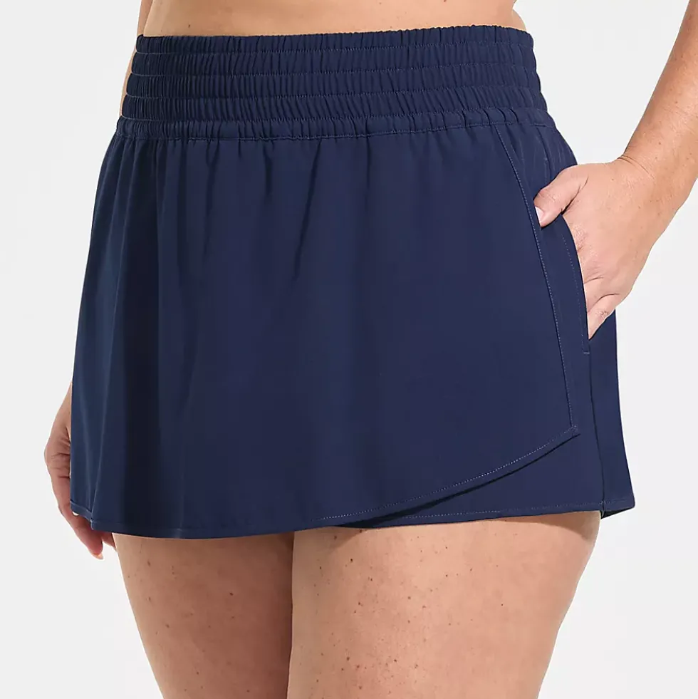 Women's Plus Size Tulip Hem Swim Skort