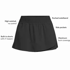 Women's Plus Size Tulip Hem Swim Skort