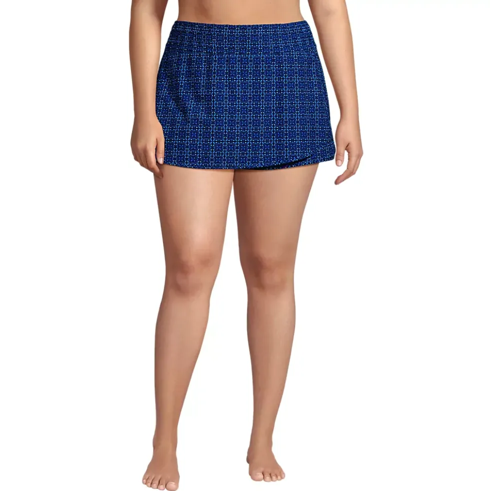Women's Plus Size Tulip Hem Swim Skort