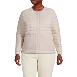 Women's Plus Size Wanderweight Collarless Packable Down Jacket