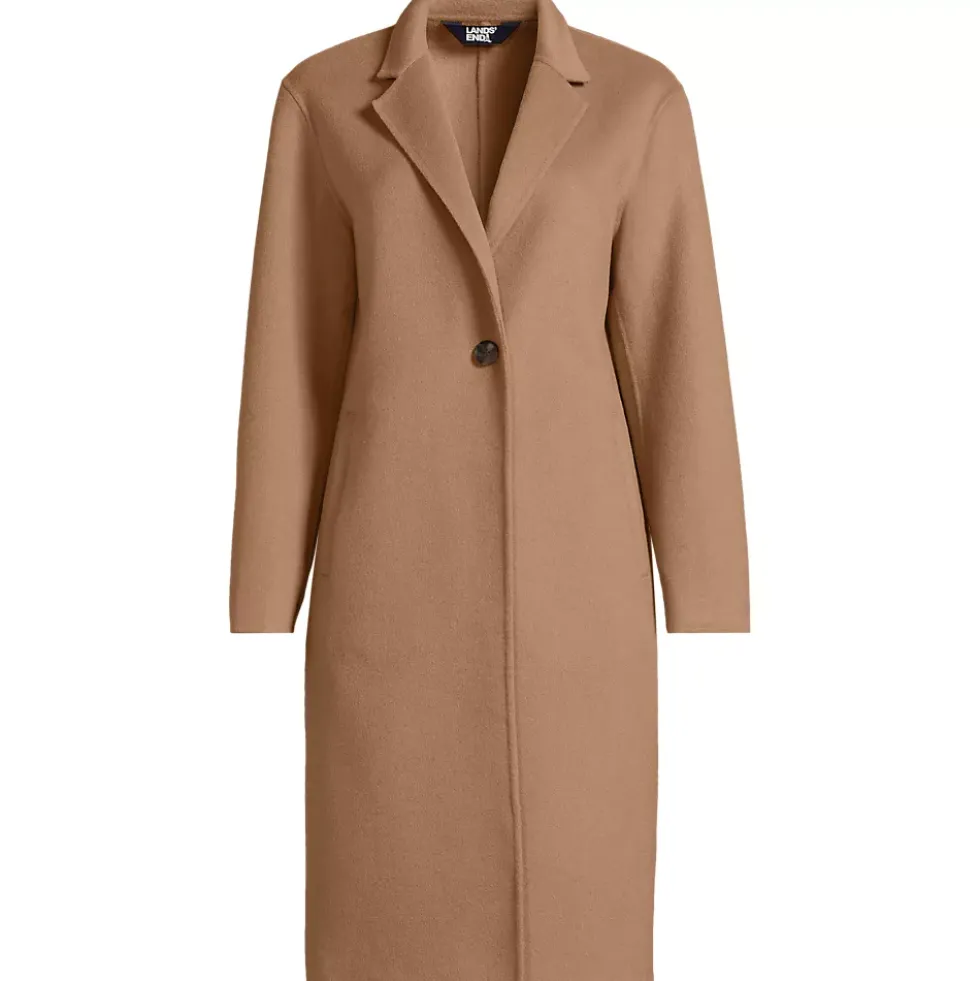 Women's Plus Size Wool Blend Top Coat