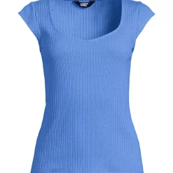 Women's Pointelle Cap Sleeve Top