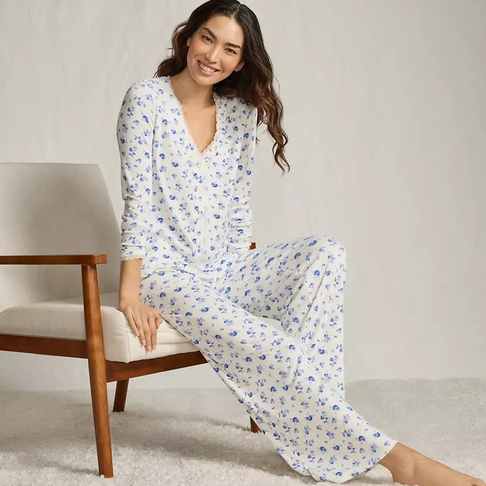 Women's Pointelle Long Sleeve Sleep Cardigan