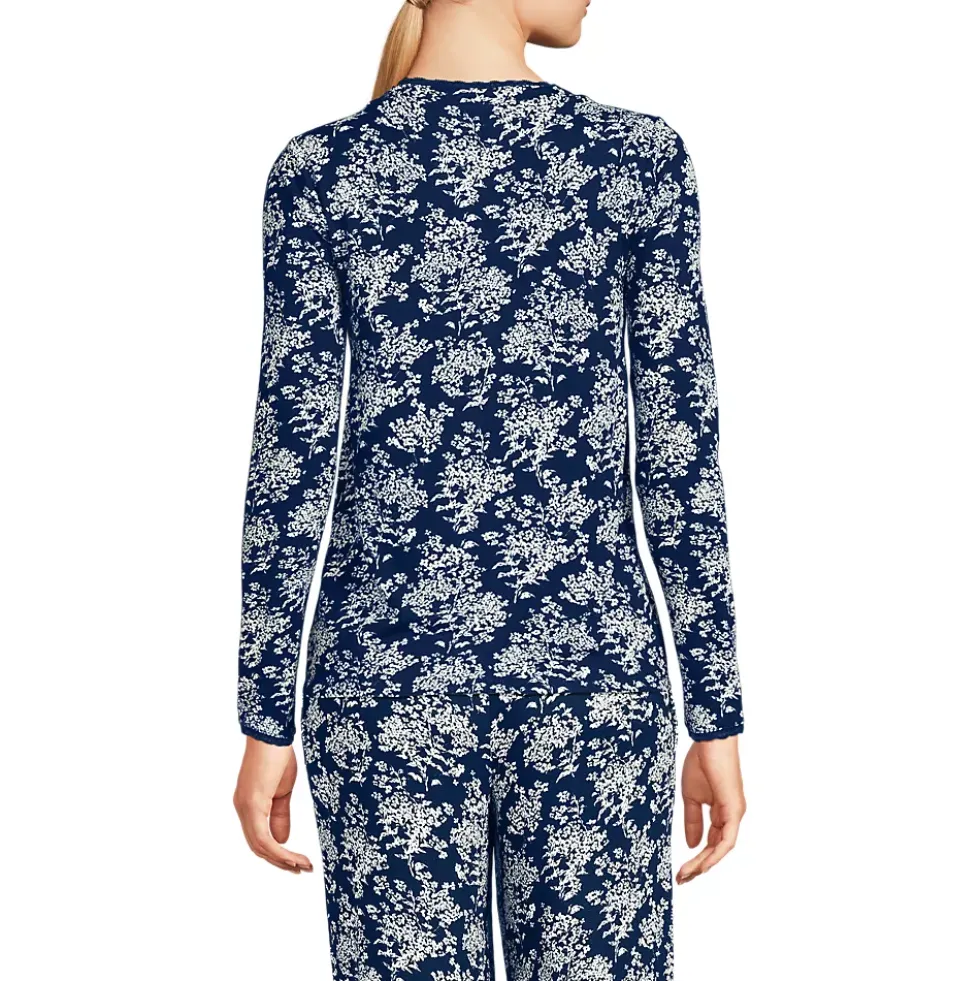 Women's Pointelle Long Sleeve Sleep Cardigan