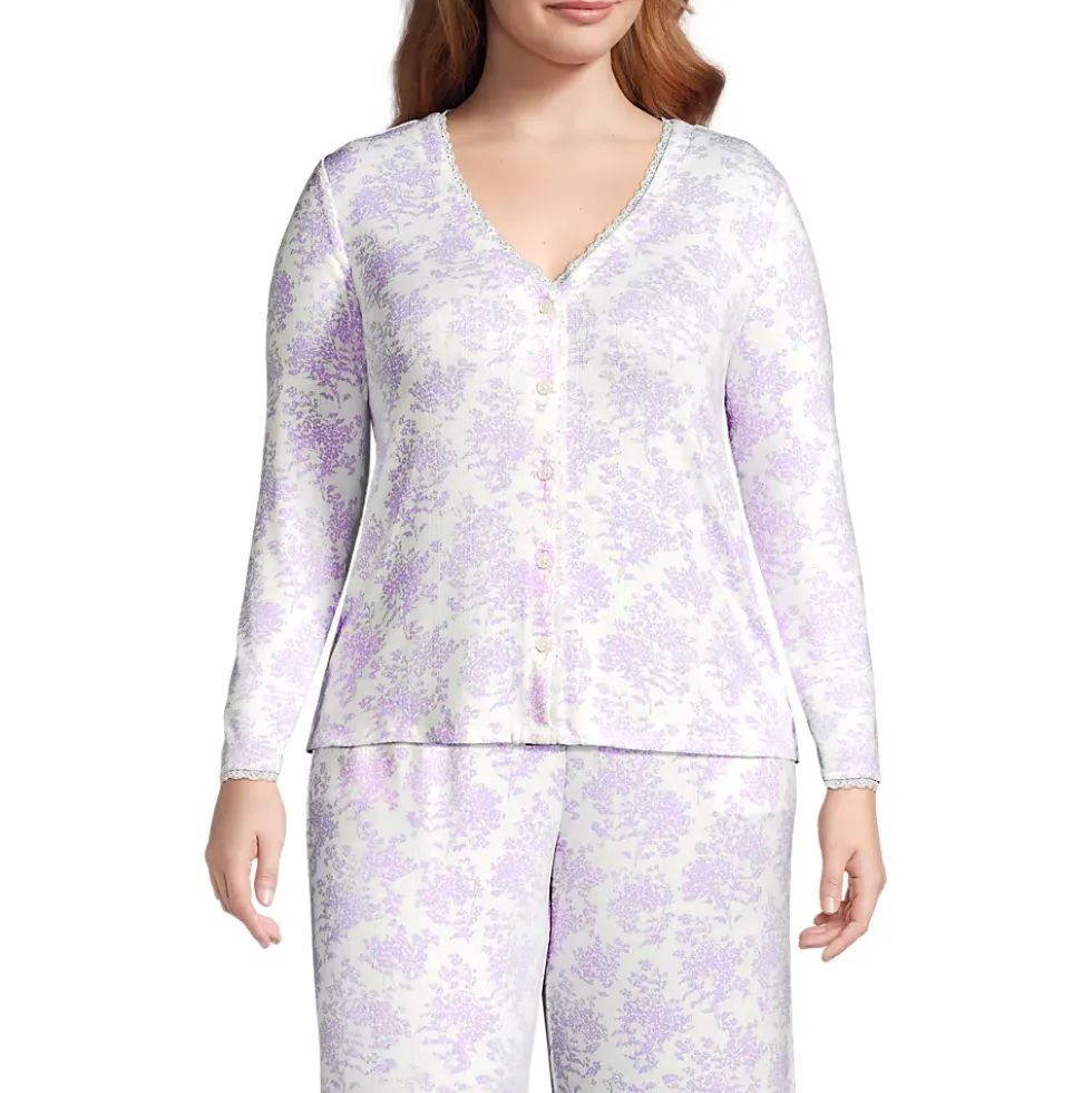 Women's Pointelle Long Sleeve Sleep Cardigan